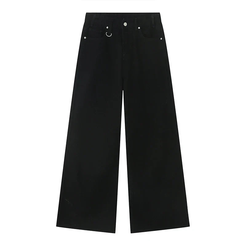 Jeans Uomo Larghi Cotone Stile Streetwear