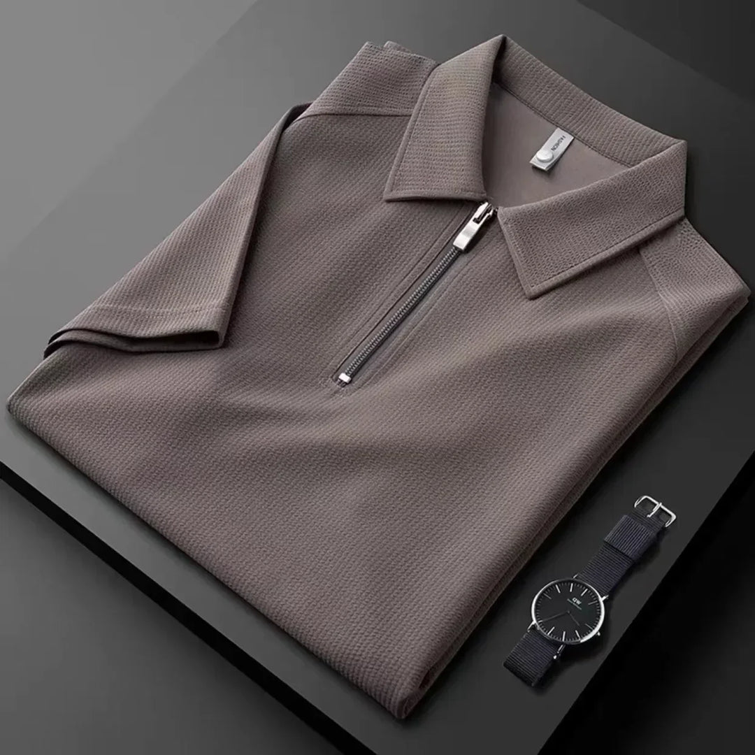 Polo Uomo Sportiva con Zip Quarto