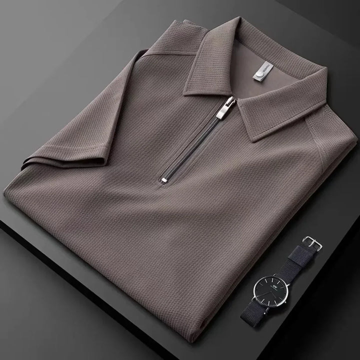 Polo Uomo Sportiva con Zip Quarto