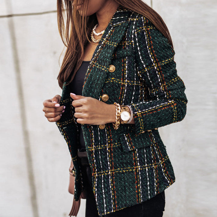 Blazer Donna Estivo a Quadri Classico Slim Fit - Vesarelli