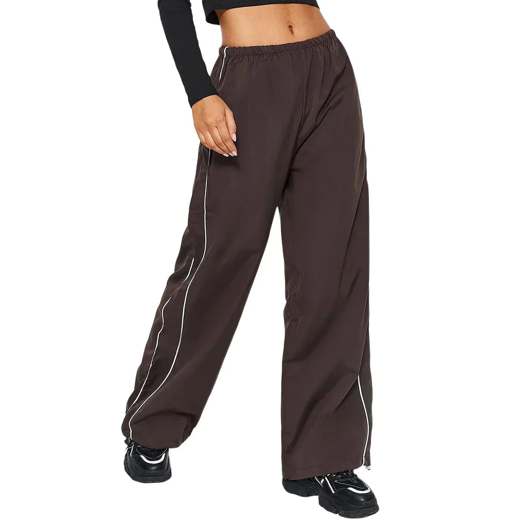 Pantaloni Jogging Donna Cotone Casual Vestibilità Rilassata Baggy