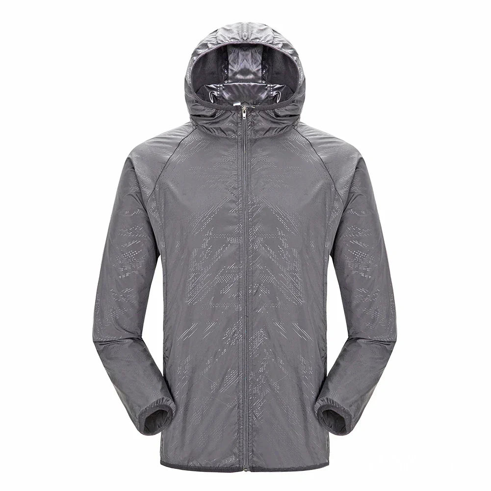 Trench Unisex Impermeabile con Cappuccio Regular Fit