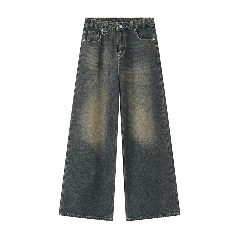 Jeans Uomo Larghi Cotone Stile Streetwear