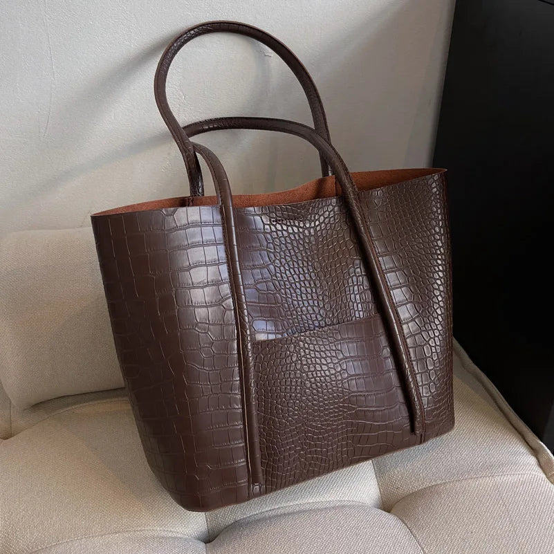Borsa Tracolla Donna in Pelle di Coccodrillo Elegante