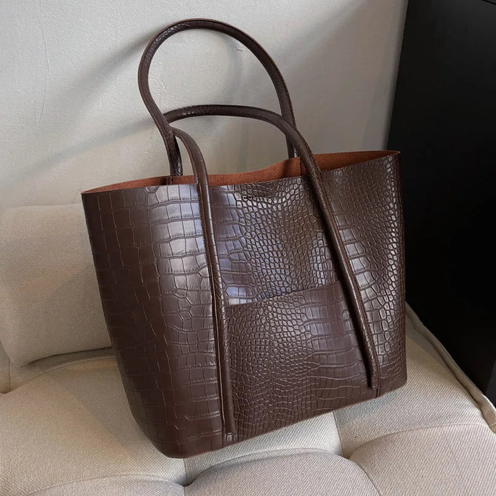 Borsa Tracolla Donna in Pelle di Coccodrillo Elegante