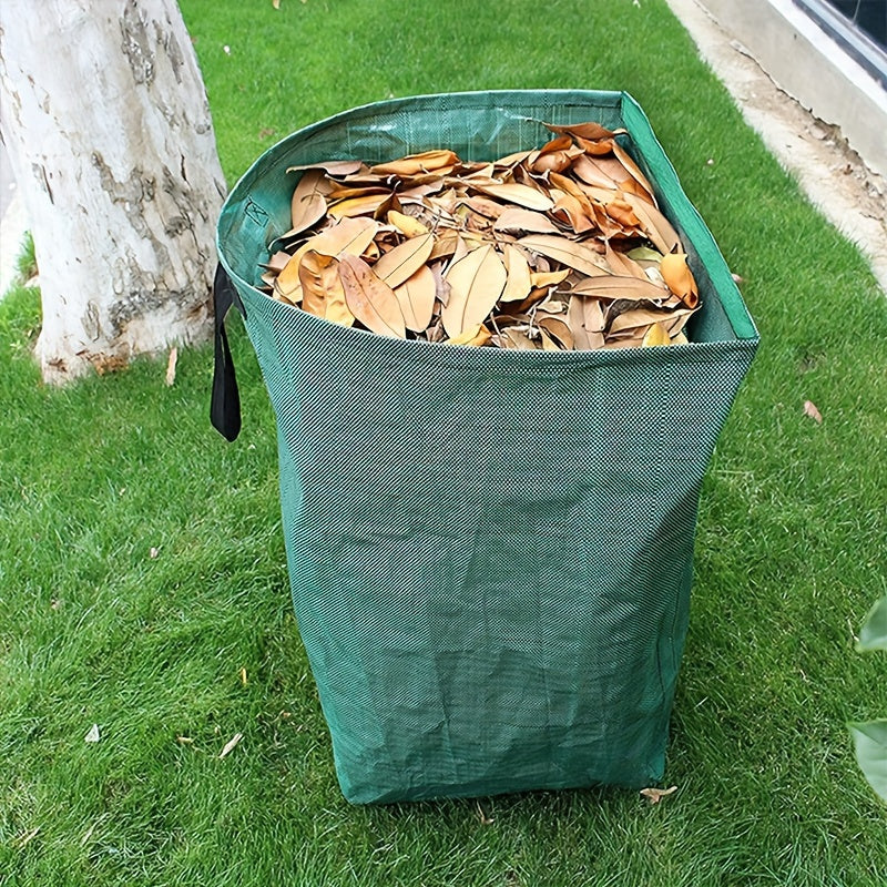 Sacco per la raccolta delle foglie da giardino ad alta resistenza - Contenitore riutilizzabile in PP per lo smaltimento dei rifiuti da giardino per la pulizia all'aperto, foglie degli alberi e detriti del prato 2