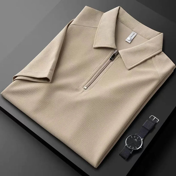Polo Uomo Sportiva con Zip Quarto