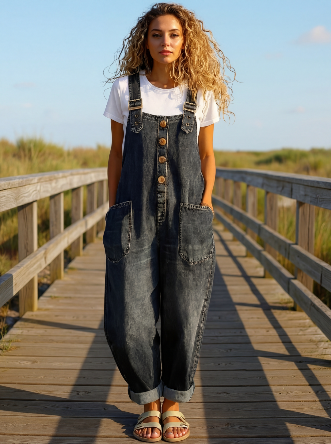 Salopette Casual Donna | Spalline regolabili & Tasche capienti