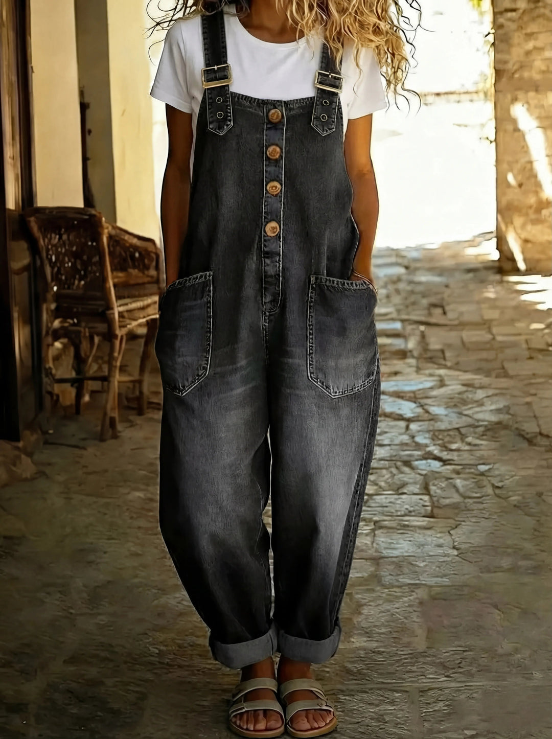 Salopette Casual Donna | Spalline regolabili & Tasche capienti