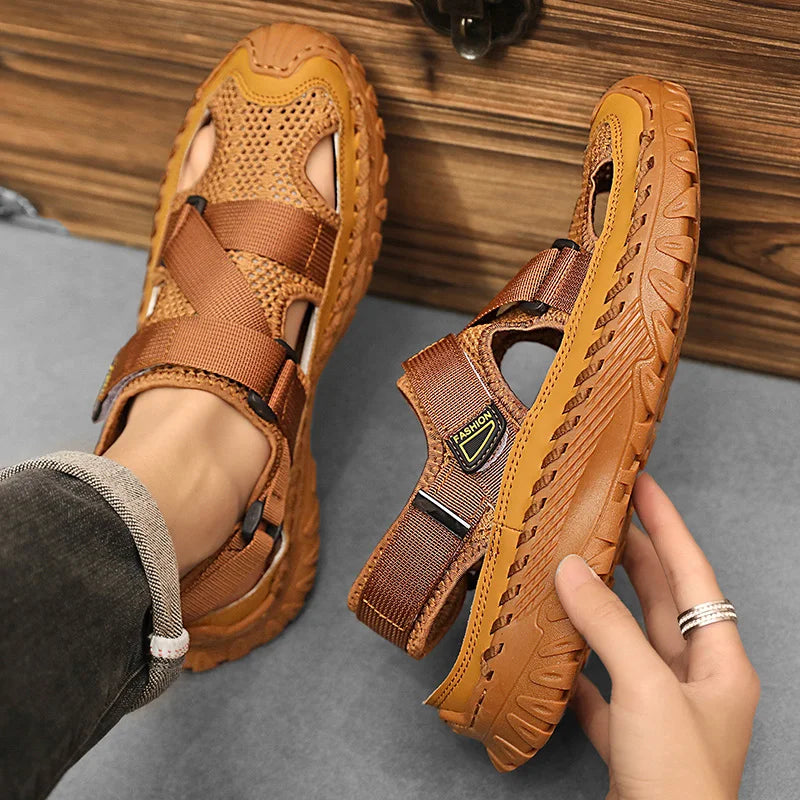 Samuel | Uomo Sandalo Sportivo Punta Chiusa Velcro Mesh Outdoor 1