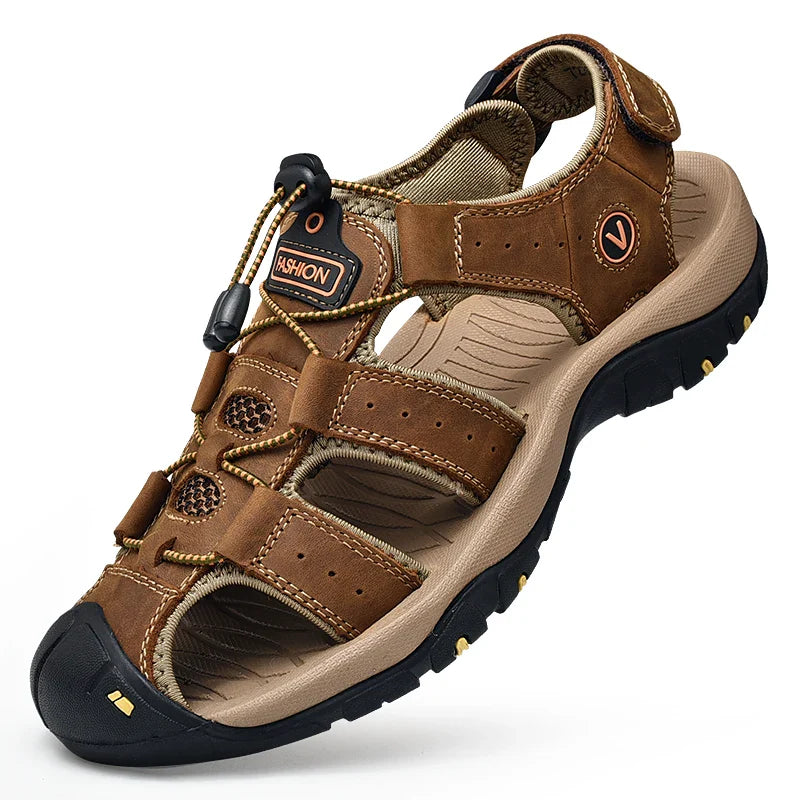 Sanda | Sandali Estivi in Pelle Marrone