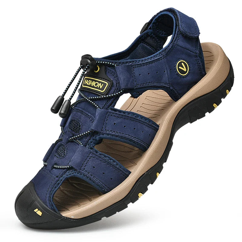Sanda | Sandali Estivi in Pelle Blu
