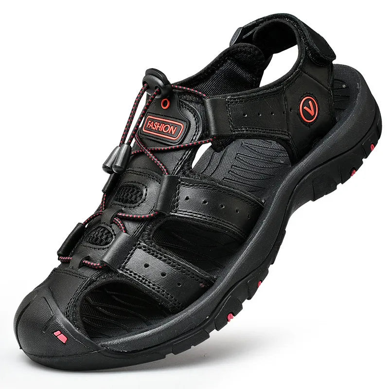 Sanda | Sandali Estivi in Pelle Nero