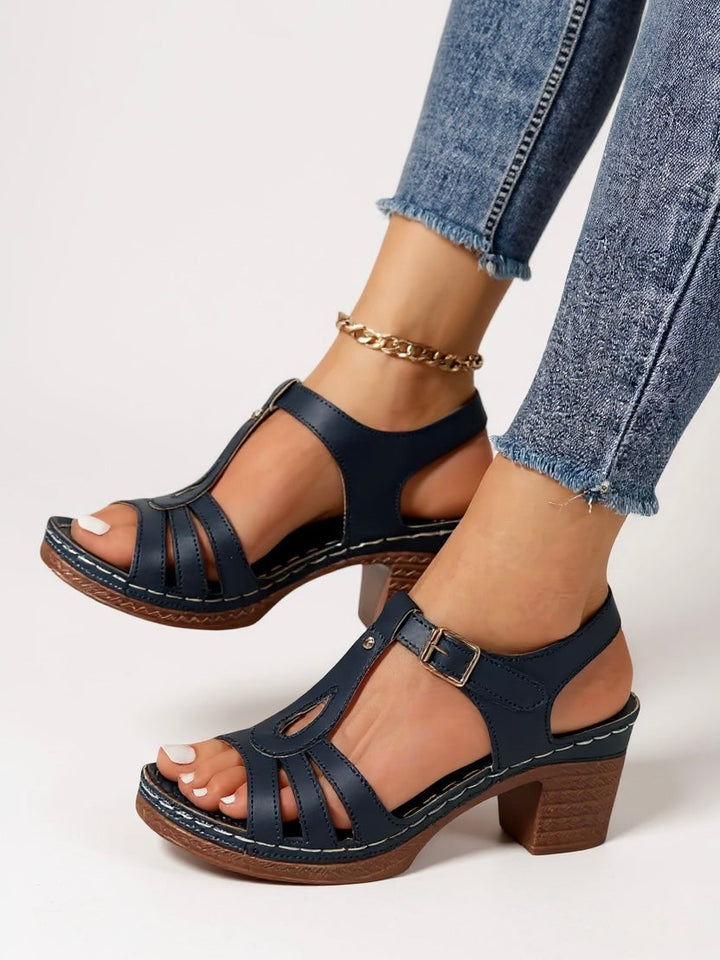 Sandali Eleganti con Tacco Largo per Donne - Comfort e Stile Quotidiano 8
