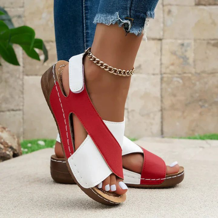 Sandalo Piatto di Supporto Donna | Plantare Stabilizzante & Passo Più Leggero