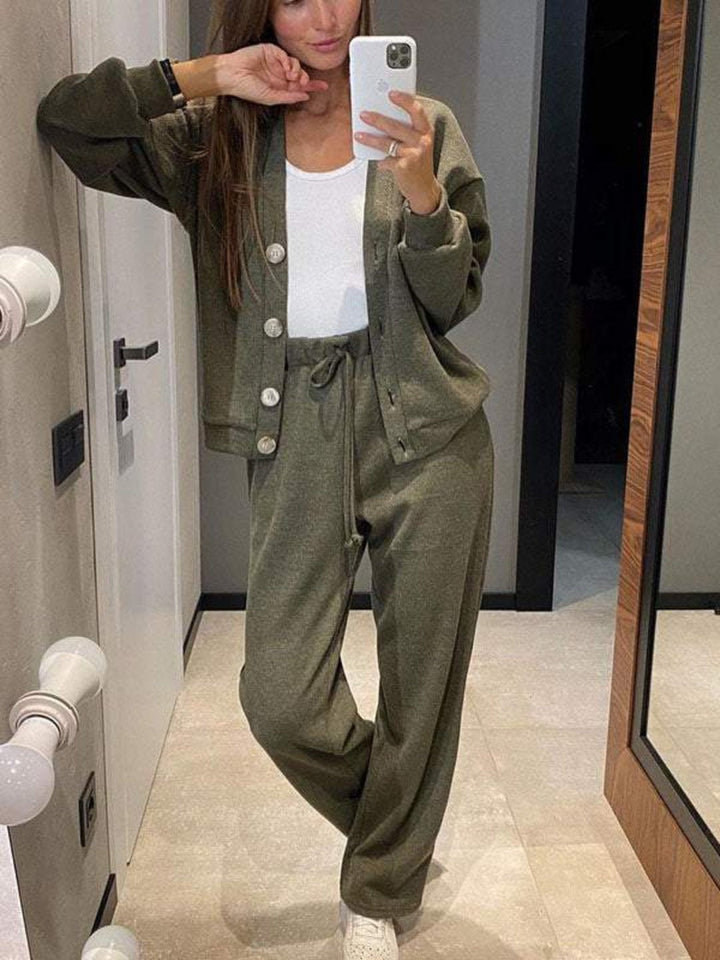 Completo Donna Maglia e Pantaloni Gamba Larga - Vesarelli