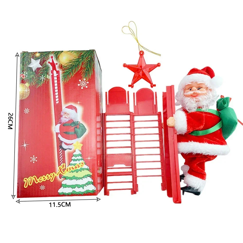 SantaClimb | Scala elettrica musicale di Babbo Natale per decorazioni natalizie 2