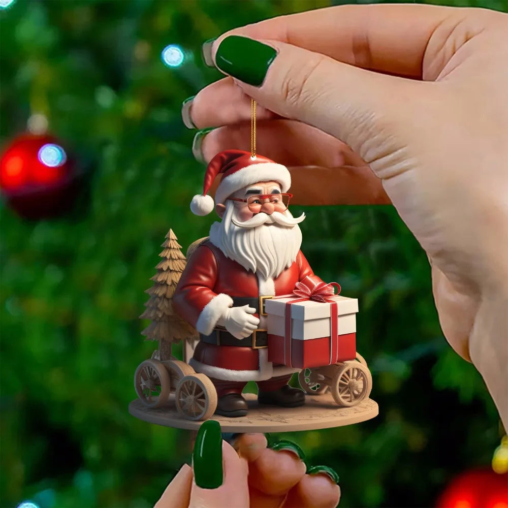 SantaHangs | Mini decorazioni sospese a forma di Babbo Natale 2
