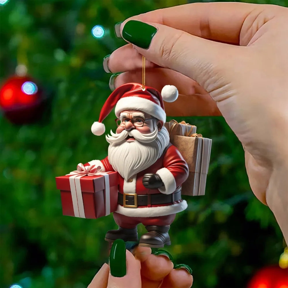 SantaHangs | Mini decorazioni sospese a forma di Babbo Natale 5