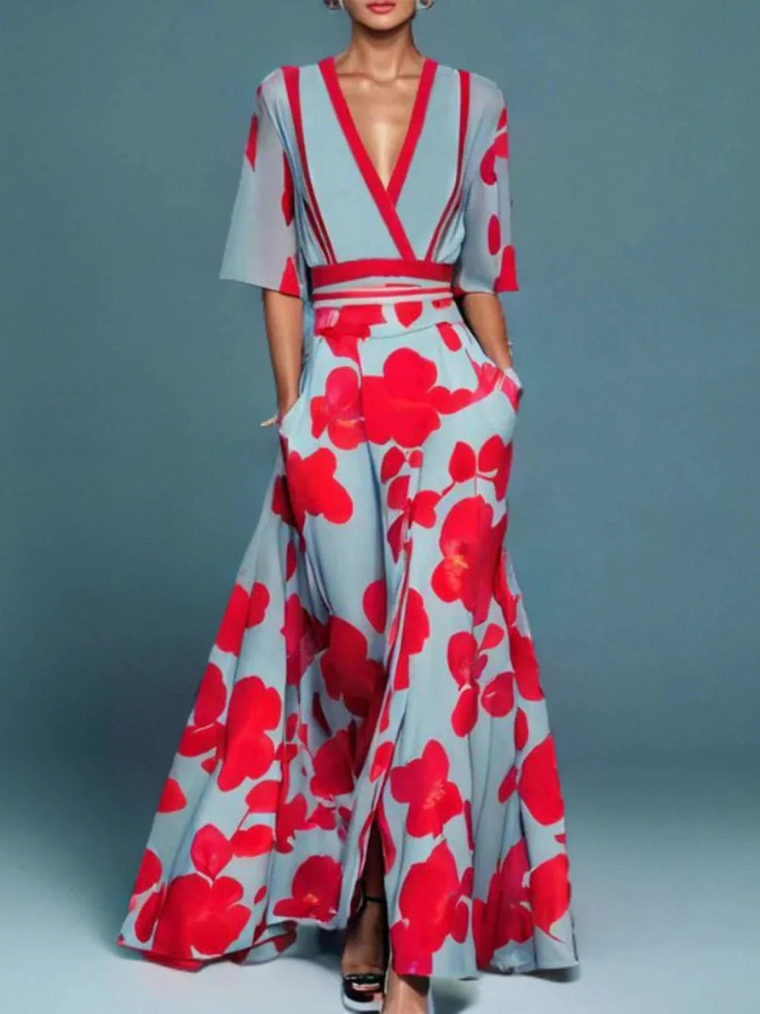 Abito Elegante Donna Cotone Manica Lunga Autunnale - Vesarelli