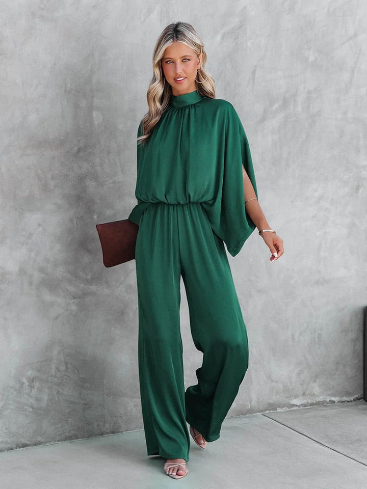 Tuta Donna Elegante Tessuto Leggero Pantaloni Ampi - Vesarelli