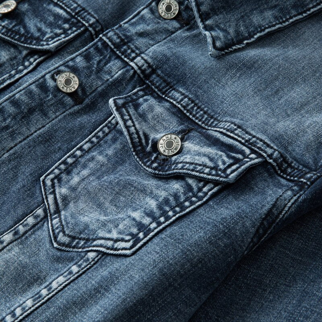 Giacca Uomo Button Down Maniche Lunghe Cotone