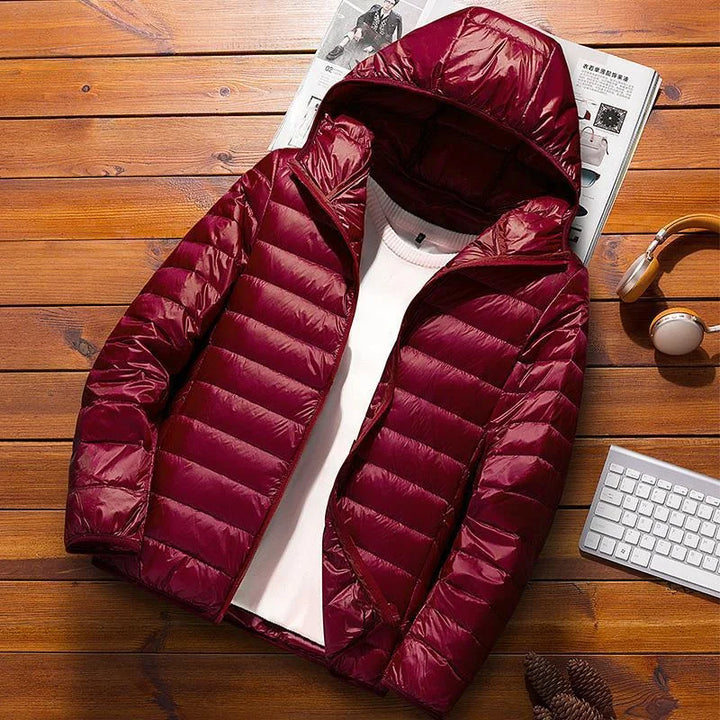 Giacca Uomo Trapuntata Invernale con Cappuccio Regular Fit