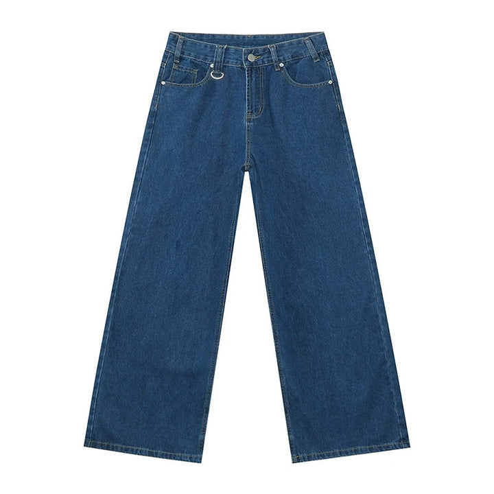 Jeans Uomo Larghi Cotone Stile Streetwear