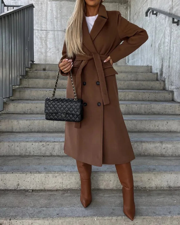 Cappotto Doppiopetto Donna in Lana Classico