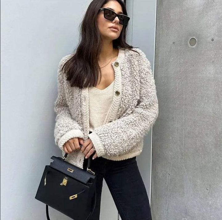 Sopracamicia Donna Tessuto Morbido Stile Teddy
