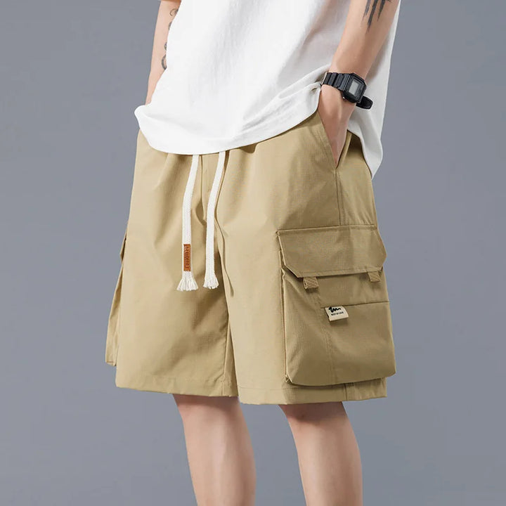 Pantaloncini Cargo Uomo Tessuto Resistente Vestibilità Regolare