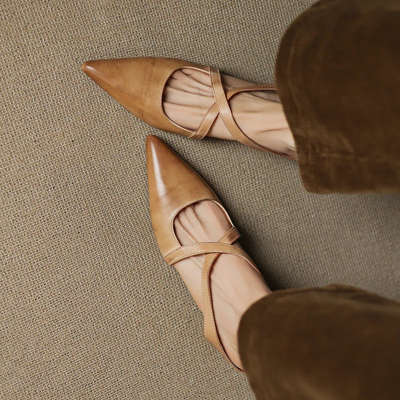 Mules Donna in Vera Pelle Comode Stile Casual