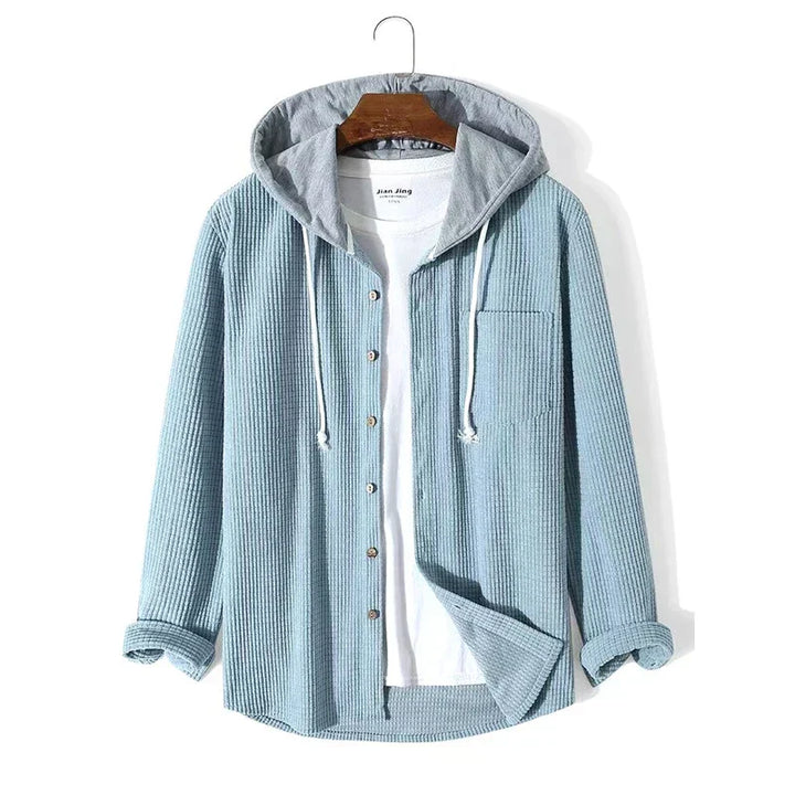 Giacca Uomo in Velluto a Coste con Cappuccio Regular Fit