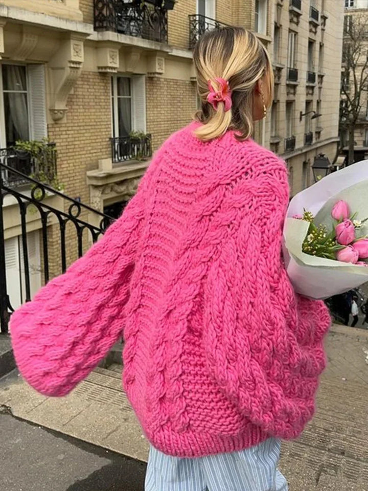Maglione Donna Lavorato a Maglia Spesso Caldo Elegante
