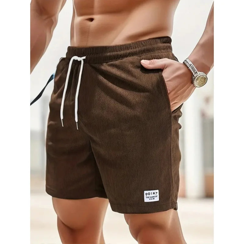 Shorts Uomo Leggeri Cotone Casual con Coulisse e Tasche