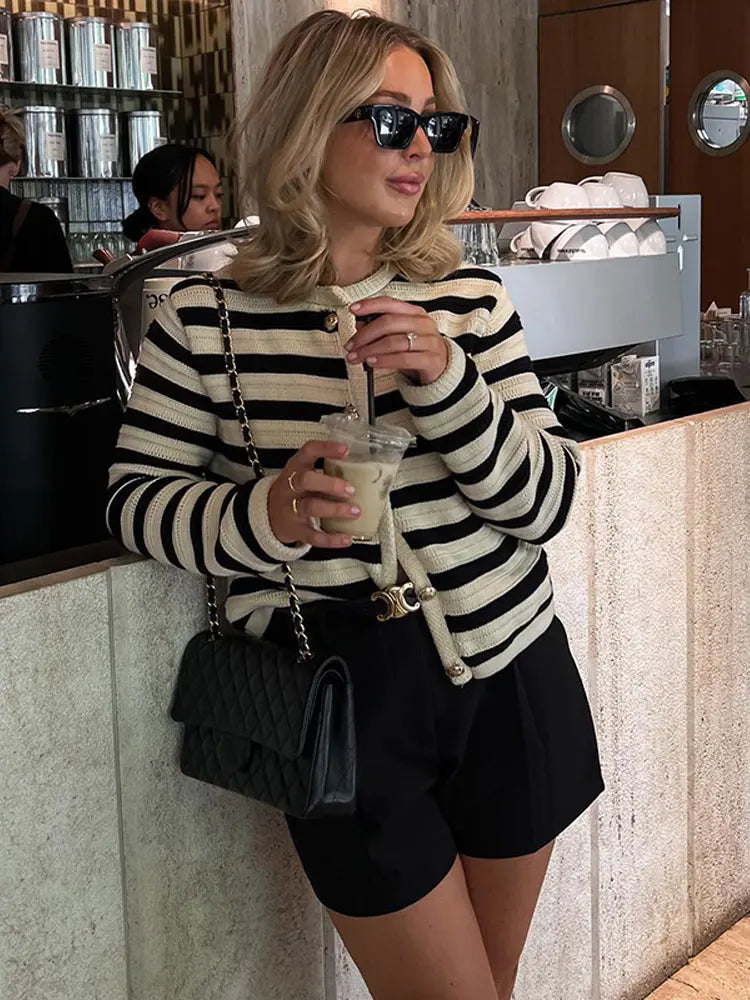Cardigan Donna Maglia Casual Bottoni Vestibilità Comoda
