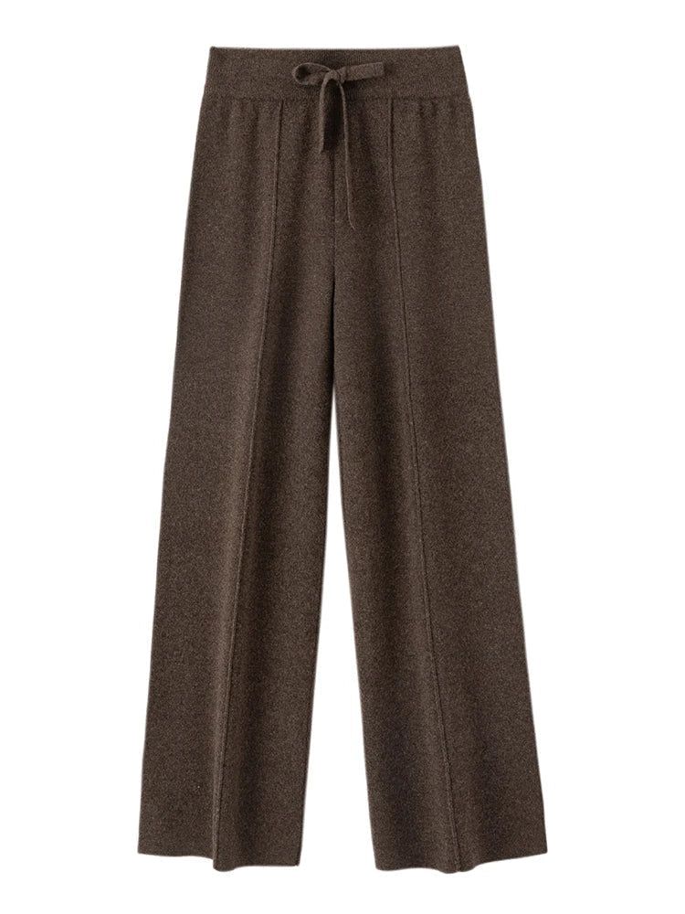 Pantaloni Uomo in Lana Merino Vita Alta Taglio Ampio