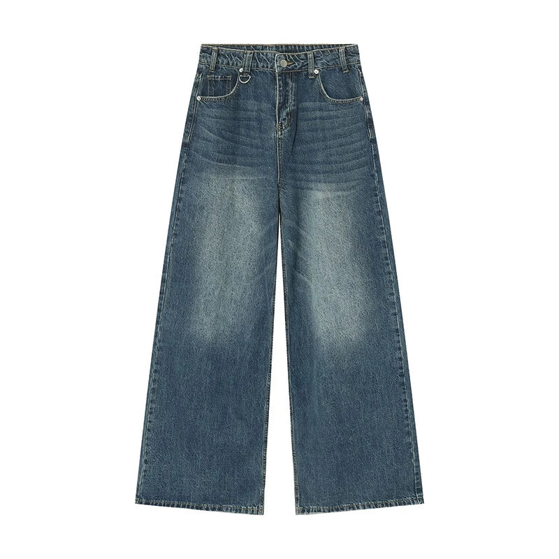 Jeans Uomo Larghi Cotone Stile Streetwear