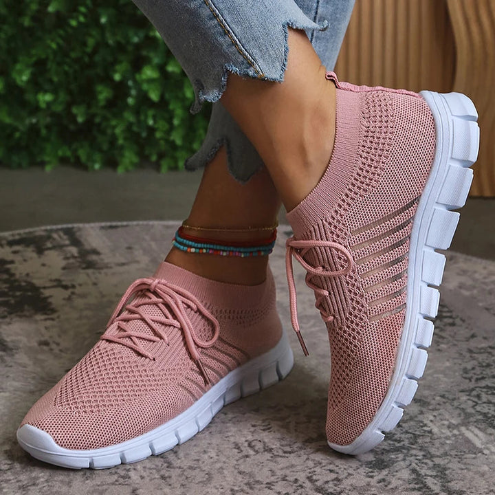Scarpe da ginnastica da donna traspiranti e comode, in rete e gomma 2