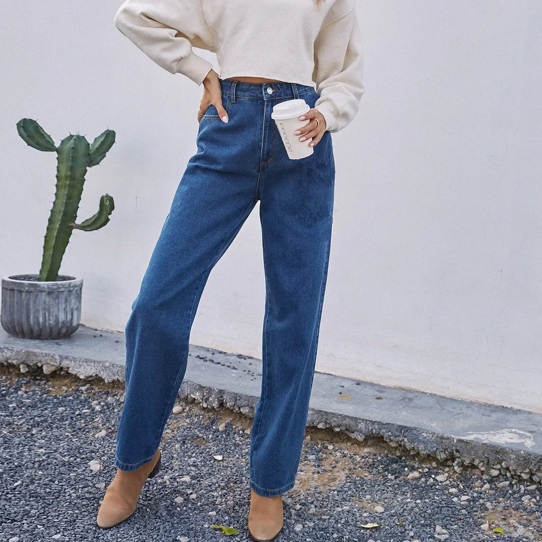 Jeans Donna Mom Casual Vestibilità Regular