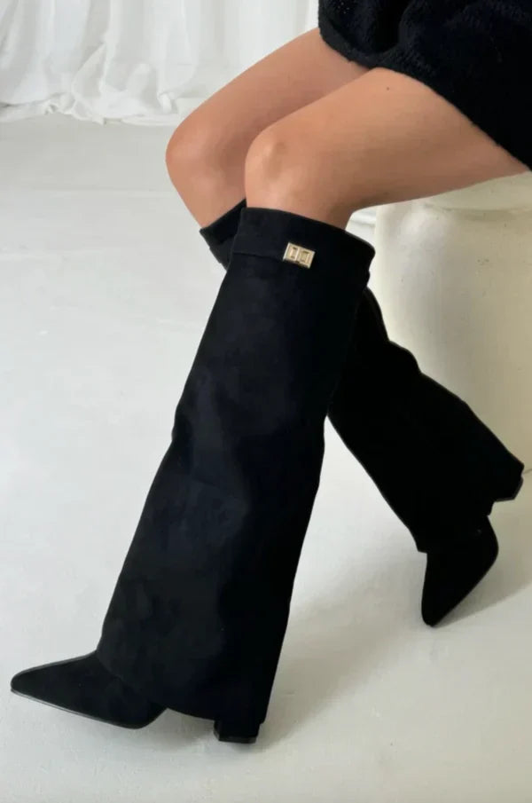 Stivali Donna Tacco Alto Design Elegante Dettagli