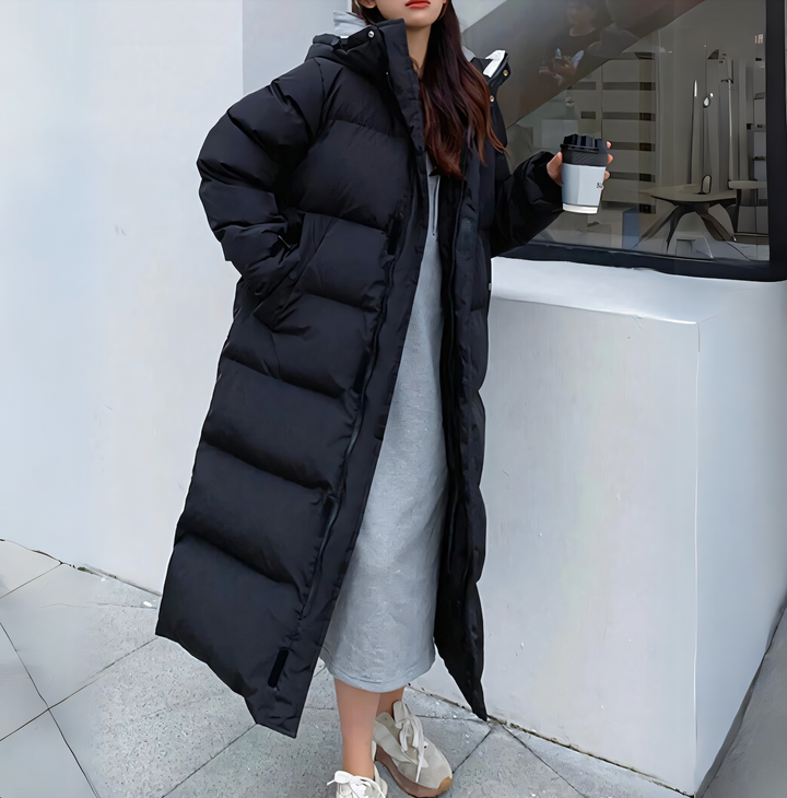 Cappotto Donna Trapuntato Invernale con Cappuccio Regular Fit