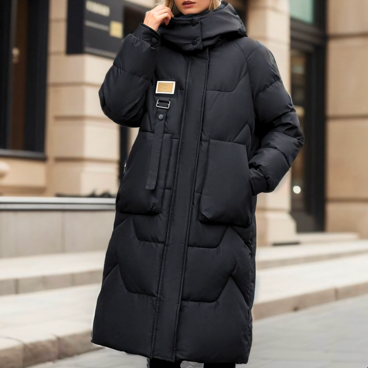 Cappotto Lungo Donna Trapuntato Impermeabile Stile Elegante - Vesarelli