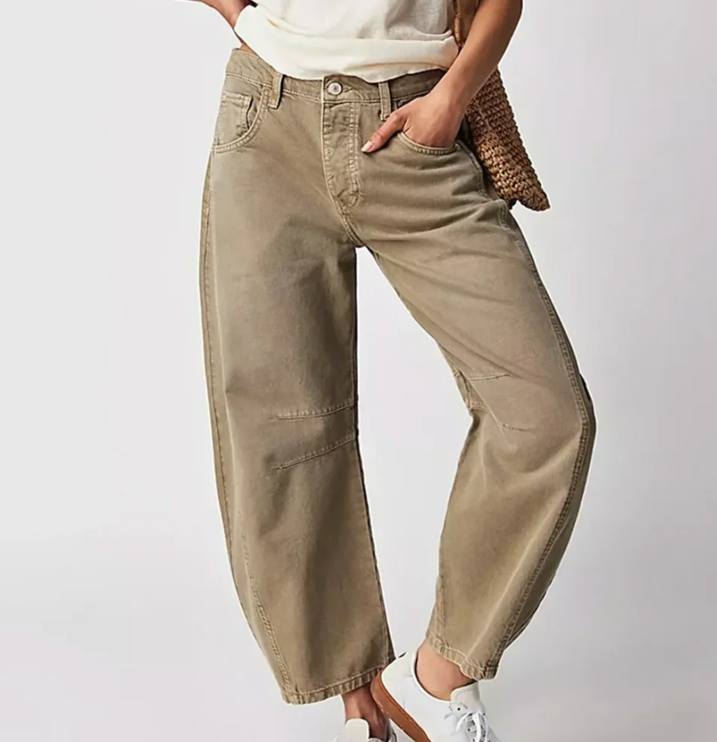 Pantaloni Balloon Donna Tessuto Morbido Vestibilità Ampia