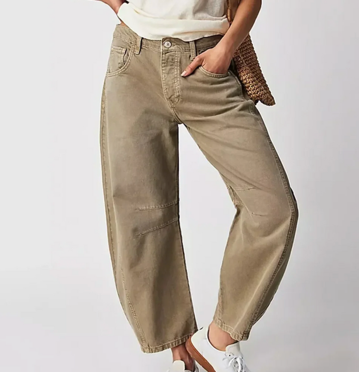 Pantaloni Balloon Donna Tessuto Morbido Vestibilità Ampia