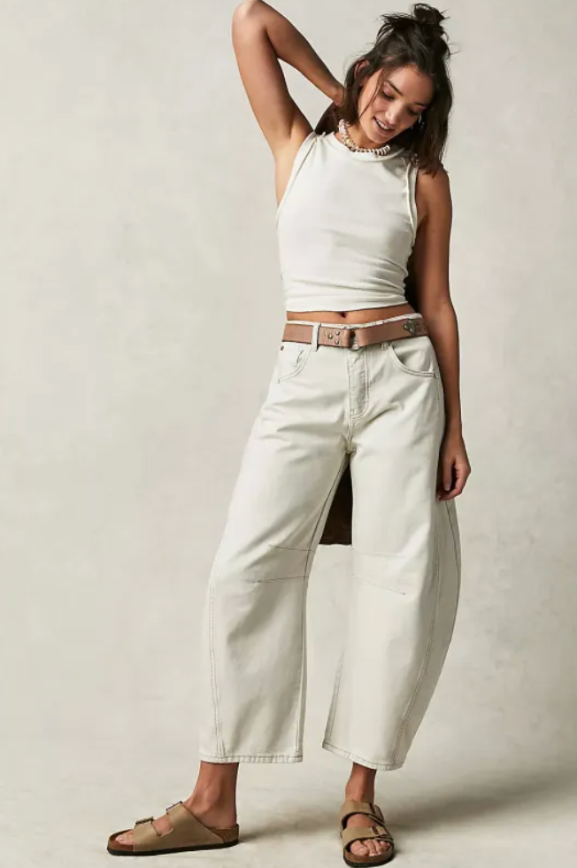 Pantaloni Balloon Donna Tessuto Morbido Vestibilità Ampia