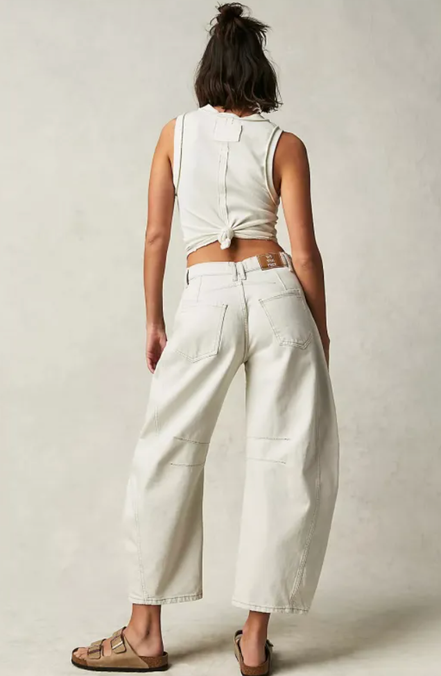 Pantaloni Balloon Donna Tessuto Morbido Vestibilità Ampia
