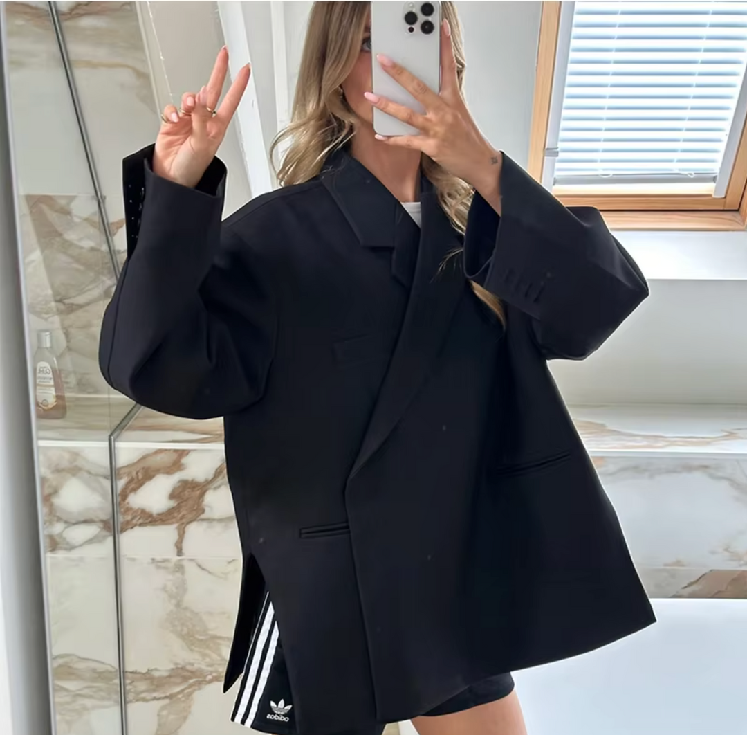 Blazer Donna Taglio Oversize Manica Lunga