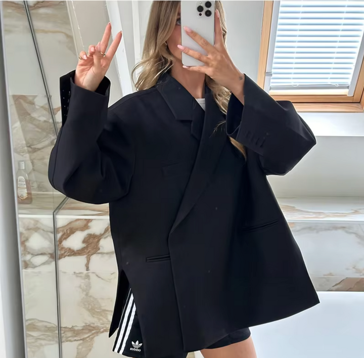Blazer Donna Taglio Oversize Manica Lunga