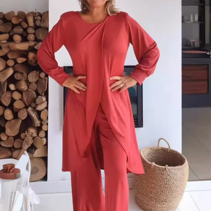 Completo Donna Due Pezzi Tessuto Leggero Vestibilità Regular